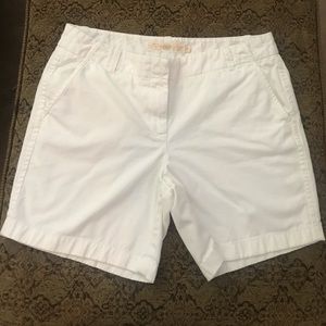 J. Crew white chino shorts in size 10